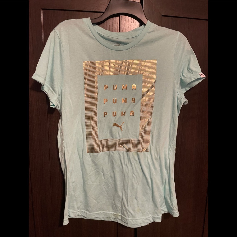 Teal puma shirt
